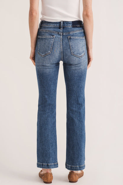 Risen Camille High Rise Patch Pocket Straight Jeans
